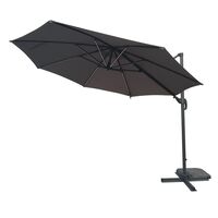 Parasol boczny z oświetleniem LED 300 szary