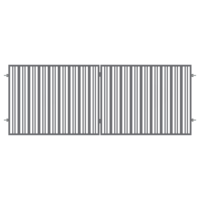 Brama dwuskrzydłowa Eryk ocynk antracyt struktura 400 x 150 cm Polbram