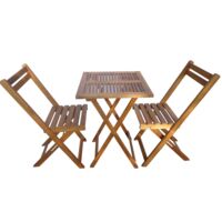 Zestaw ogrodowy Pixi stolik i 2 krzesła brązowy