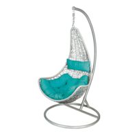 Bujak łezka na metalowym stelażu turkus