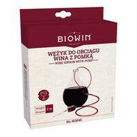 Wężyk do obciągu wina z pompką i zaciskiem
