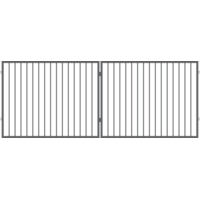 Brama dwuskrzydłowa Hugo ocynk antracyt struktura 400 x 150 cm Polbram