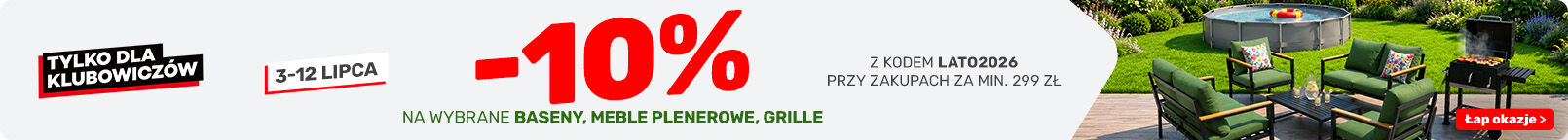 Rabat 10% na baseny, grille, meble z kodem LATO2026