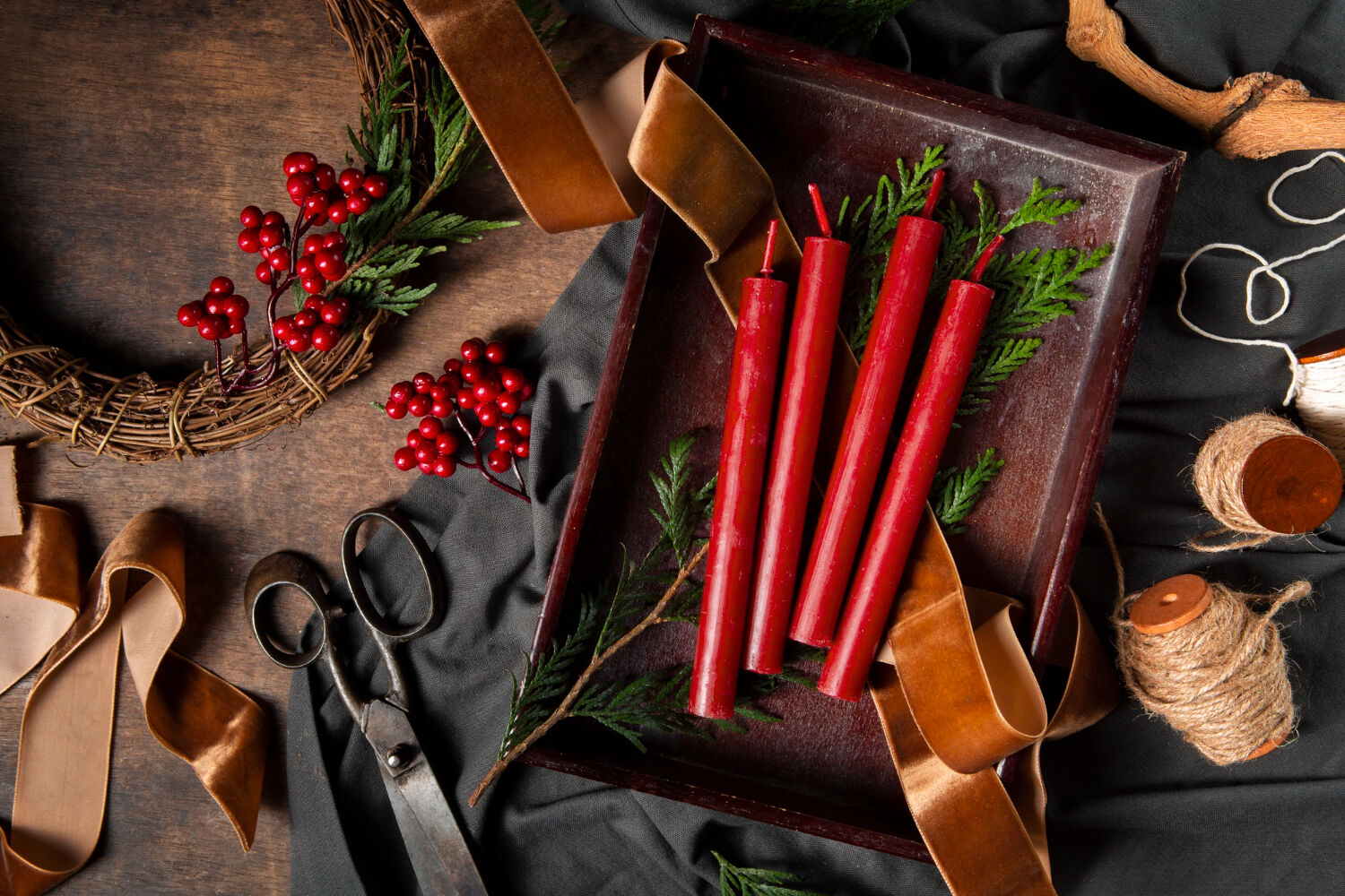 świecznik świąteczny