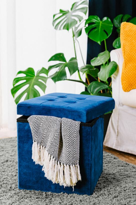 puf welwetowy składany