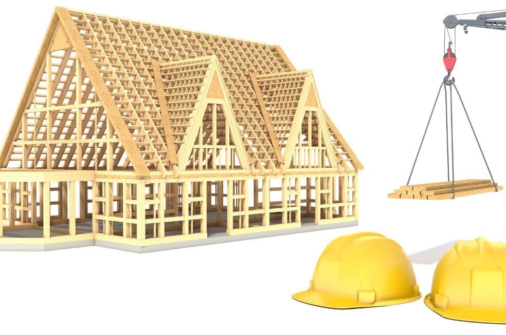 konstrukcja domu z belek drewnianych