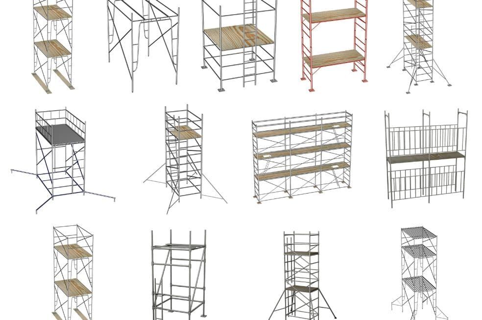 różne rodzaje rusztowań elewacyjnych