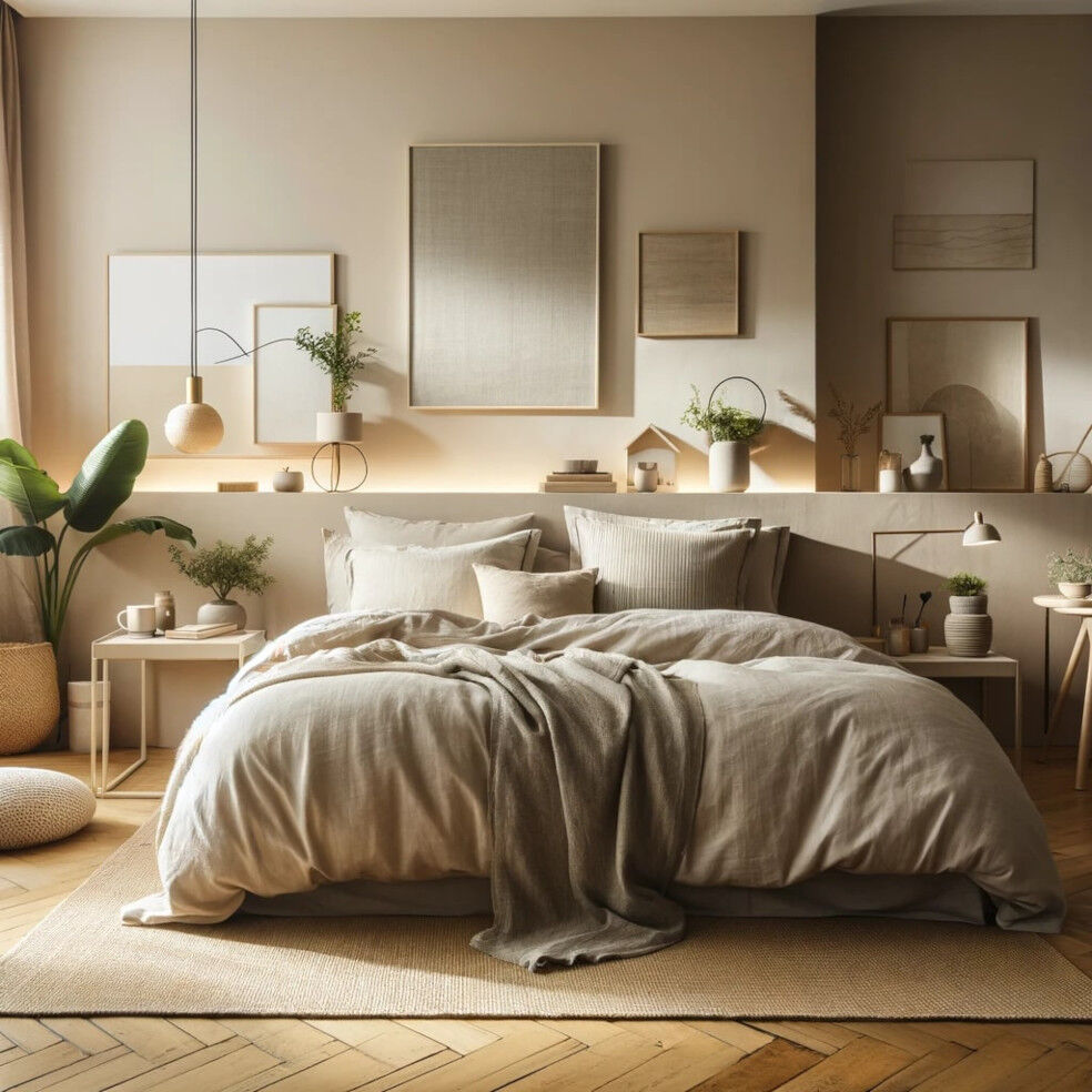 sypialnia w stylu lagom