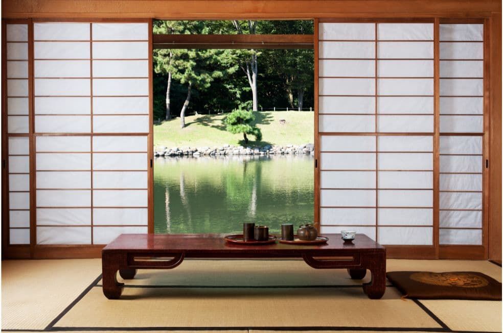 tradycyjne wnętrze w wystroju japońskim