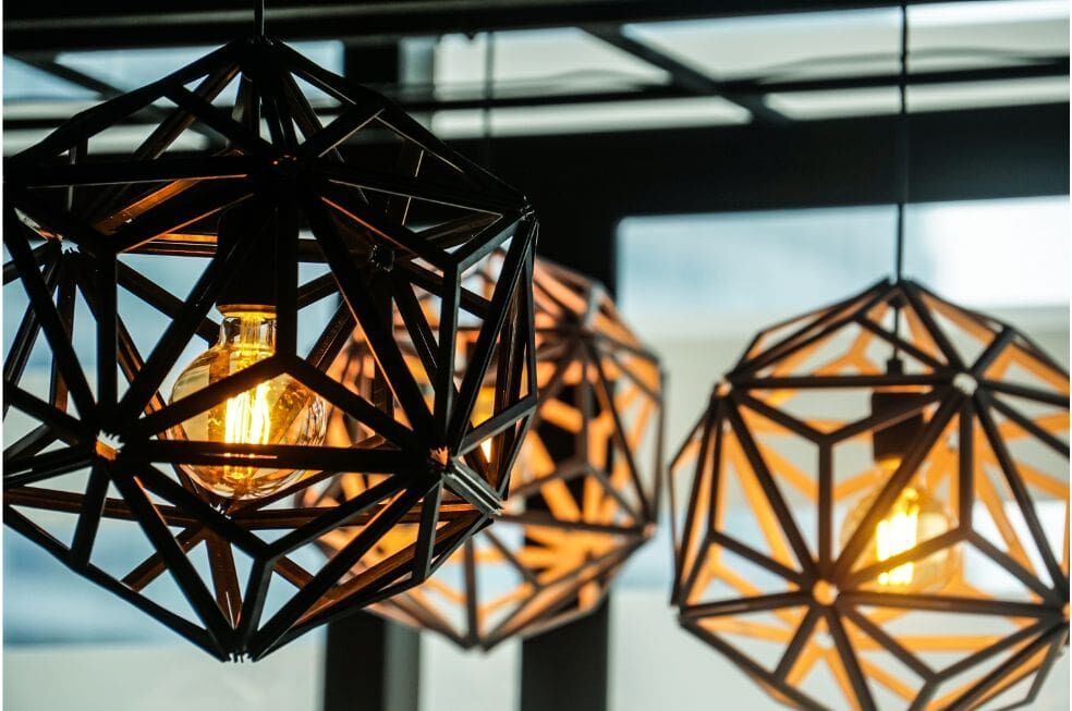 nowoczesne klosze do lamp wiszących, druciane z metalu